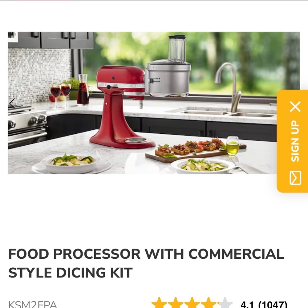 KitchenAid Food Processor Attachment with Dicing Kit